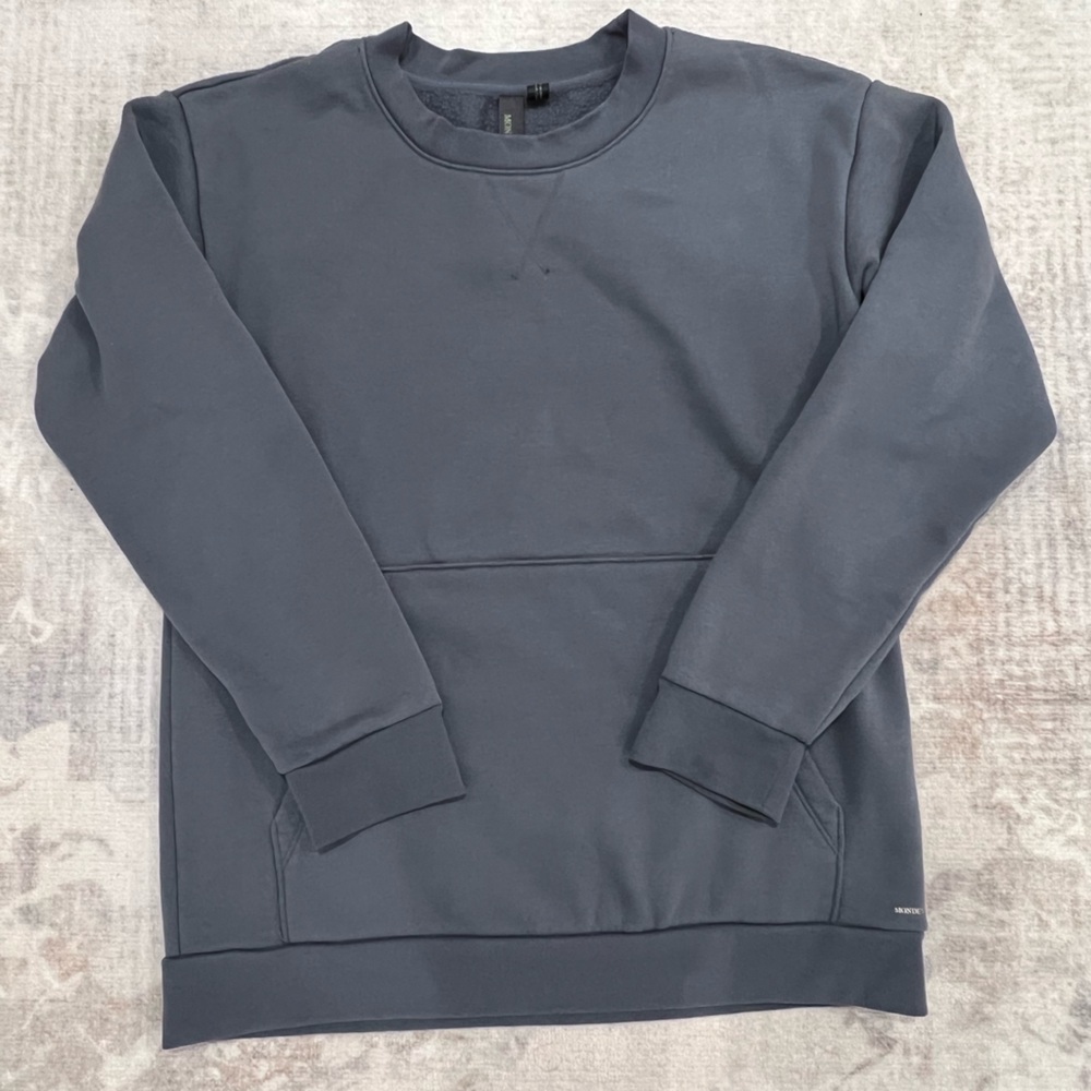 Mondetta Charcoal Blue Crewneck Sweatshirt with Front Pocket
